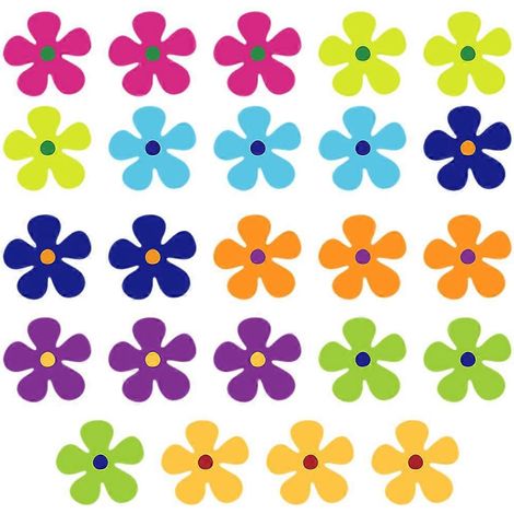Lot de 24 aimants décoratifs en forme de fleurs pour voiture, réfrigérateur et porte de maison.-10x10cm