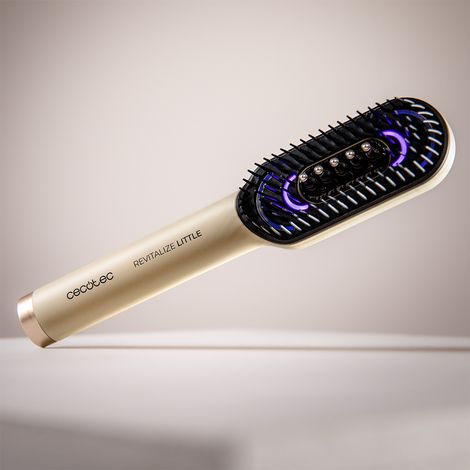 Brosse Réparatrice Cecotec avec Lumière LED HairCare Revitalize Little. Applicateur de Sérum et Massage Vibrant, Soigne, Répare