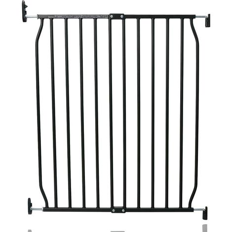 Safetots Eco Screw Fit Baby Gate, Black, 70cm - 80cm, Stair Gate for Toddler and Baby, Screw Fit Safety Barrier