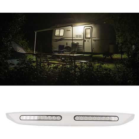 20 LED Waterproof 12V RV Light Bar for Motorhomes, Boats, Porches and Awnings - White (1/5)