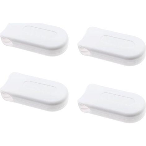 Poignées de tirage pour stores verticaux - Lot de 4 - Levier de tension - Plastique - Accessoires pour rideaux et fenêtres - Convient aux stores et rideaux - 7,9 x 3,8 x 1,9 cm - Blanc (1/5)