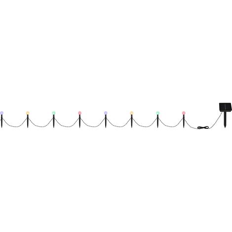 Lampada solare lucine nere luce esterna lampada solare da patio, batteria IP44 interruttore passo-passo plastica nera, LED RGB bianco caldo, LxLxH 770x3x15cm