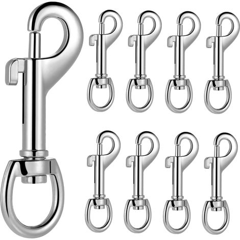 de 24 mousquetons pivotants en alliage de zinc avec
