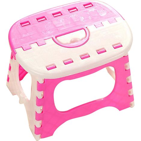 1 Tabouret pliable, plastique léger, poignée intégrée, siège compact, usage extérieur pêche (1/5)