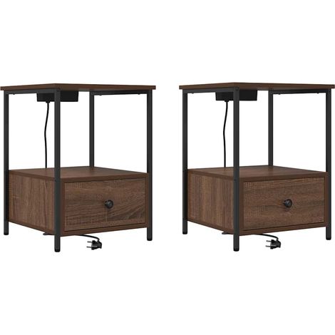 Maison Exclusive - Armadio da Notte 2 pcs Rovere Marrone 42 x 41 x 56 cm