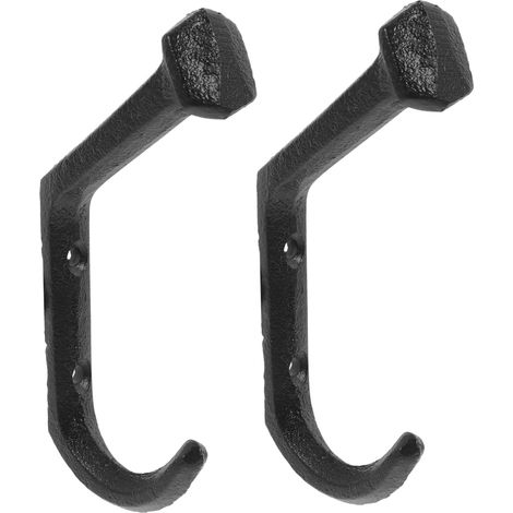 Lot de 2 patères rustiques en fonte crochets muraux vintage
