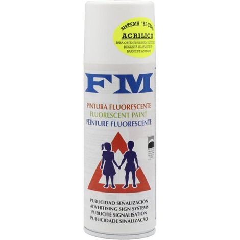 FM pintura spray fluorescente naranja 200 ml , Pintura en spray naranja fluorescente FM Especialmente concebida para publicidad y señalización, resaltando sobre cualquier otro (1/2)