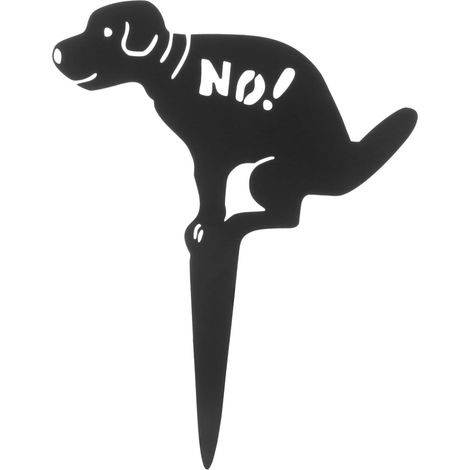 Panneau métallique élégant « Interdit aux chiens de faire leurs besoins » pour jardin extérieur. Avertissement concernant les animaux domestiques.-AquaForge
