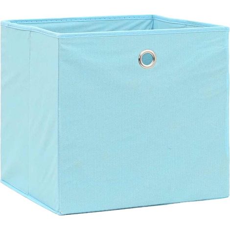 Maison Exclusive - Boîtes de rangement 4 pcs Tissu intissé 28x28x28 cm Bleu azuré (1/5)