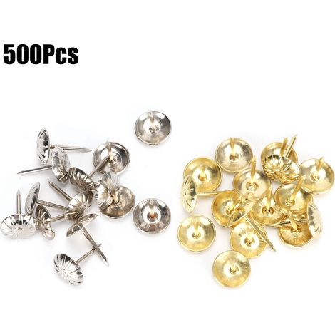 500 clous de tapissier forme chrysanthème fer 11x16mm pour canapé, décoration, accessoires vêtements (1/5)