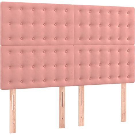Maison Exclusive - Testiera Rosa 144x5x118/128 cm Velluto