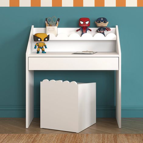Bureau 1 tiroir avec chaise Bellamy Book Nook Blanc (1/5)