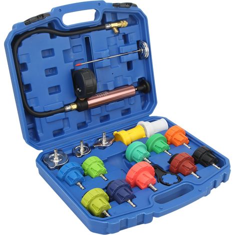 Testeur de fuites du système de refroidissement, kit de pression de radiateur 0-35 psl, outil de détection automobile, purge du liquide de refroidissement sous vide, joint de culasse, adaptateur de ré (1/5)