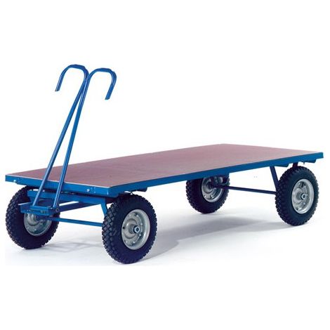 Rollcart Handpritschenwagen ohne Bordwände 2000x1000mm Ladefläche 1500kg Tragkraft Vollgummi
