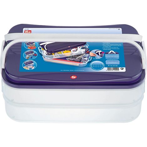 Prym Jumbo Box, Purple, 40 x 26,5 x 17,5 cm, Transparent, Deckel (1/2)
