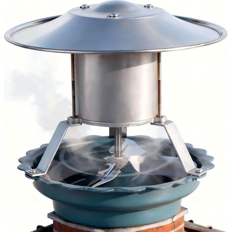 120W Extracteur de Fumée, Grand Format 17,5-24 cm Ventilateur de Cheminée à 4 Pales Silencieux Ventilateur de Cheminée Wood Stove Fan on Duct (1/5)