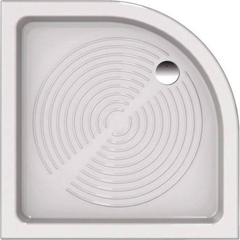 Piatto doccia in porcellana altezza 10 cm bianco quadrato o rettangolare o semicircolare misura l90 x p90 x h10 cm semicircolare - confezione 1