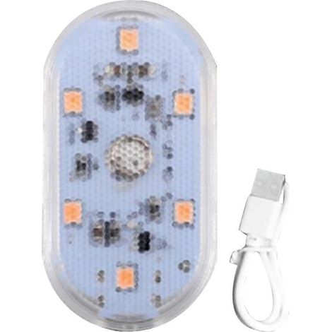 6-LED-Auto-Touch-Leuchten, wiederaufladbare Auto-Innenraumleuchte, B--