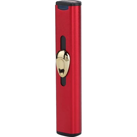 Briquet électronique portable rechargeable par USB, coupe-vent, rouge