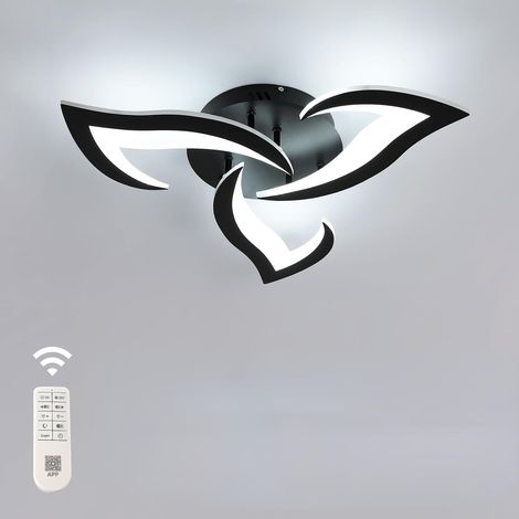 COMELY Dimmabile moderna Luce a soffitto a LED Dimmabile 35W 3937LM ACRILICO 3000K-6500K Illuminazione Illuminazione LIGHTING PIRMA DA Dia 58 cm (nero)
