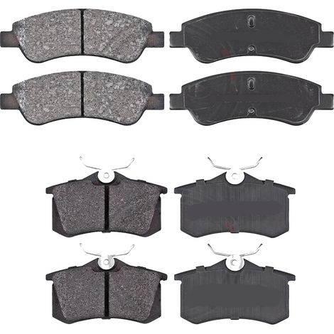 KIT PASTIGLIE FRENO ANTERIORI E POSTERIORI compatibile con PEUGEOT 407 COUPE' (6C) / PASTIGLIE FRENANTI AUTO OEM P 61 119  P 61 078,P 61 079 / SOSTITUZIONE DIRETTA / BASSA POLVERE / SILENZIOSO (1/4)