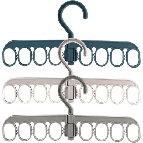 3 pcs Cintre Magique Qualité Supérieure Cintre Pliable Multi-Fonctions Cintres Gain de Place pour Le Stockage et Le Séchage Vêtements (1/4)