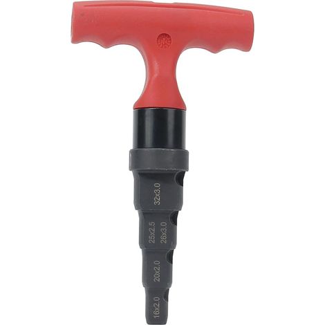 Calibreur de tuyaux, diamètre extérieur 16-32 mm, ébavurage, coupe-tuyaux spécial aluminium-plastique (1/3)