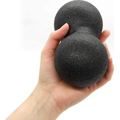 Balle de massage en EPP pour points d'acupuncture, 8 x 16 cm, noire