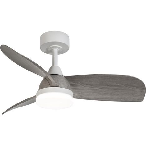 Byan Weiß+Asche LED-Lüfter 18W 2000Lm CCT Dim