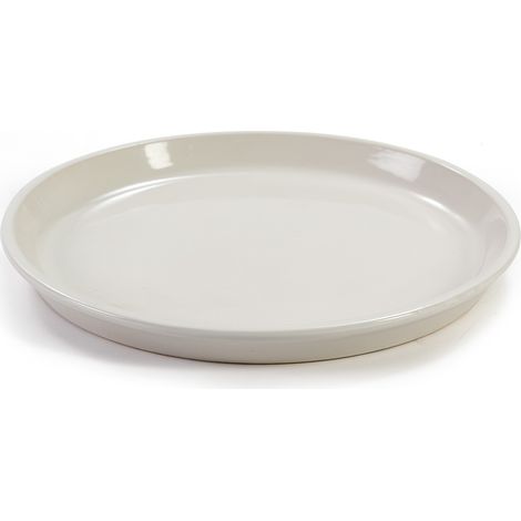 Plato 42X42X4 Gres Blanco