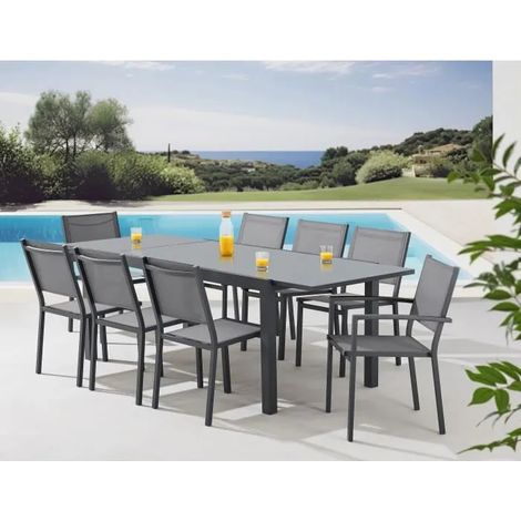 Gartenmöbel sabaideco ensboracay ausziehbarer Tisch 120-180 cm 8 Plätze