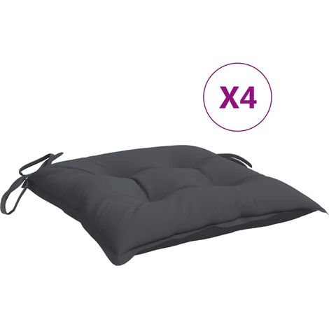 Maison Exclusive - Stuhlkissen 4 Stk. Anthrazit 40x40x7 cm Oxford