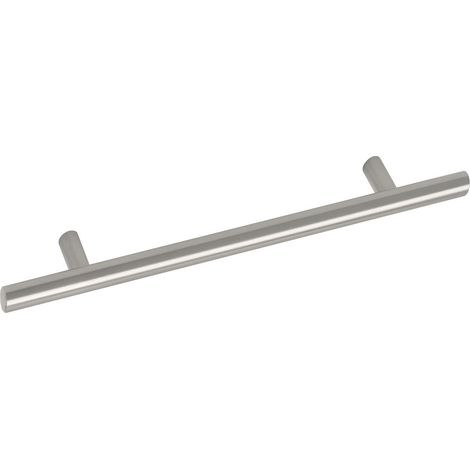Cristo Poignée de meuble en acier inoxydable brossé Argenté entraxe 320 mm Diamètre 12 mm Largeur 400 mm