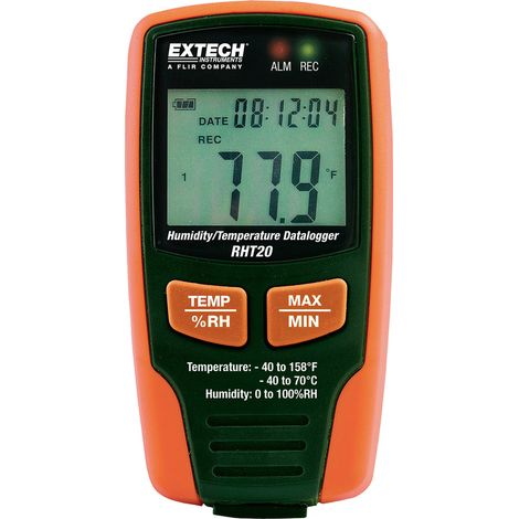 Extech RHT20 Luftfeuchtigkeits- und Temperaturdatenlogger  0 % rF 100 % rF Datenloggerfunktion