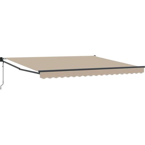 Maison Exclusive - Tenda Retrattile Beige 400 × 300 cm Poliestere e Alluminio