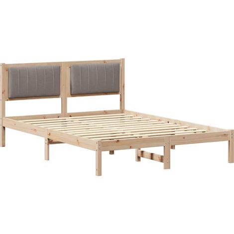 Maison Exclusive - Estructura de Cama con Cabecera Tapizada Taupé