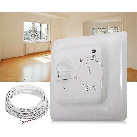 Thermostat de chauffage au sol électrique, interrupteur de contrôle de température + câble de capteur ap (1/5)
