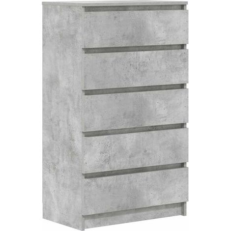 Cuvette de Toilette Couleur Béton 60x36x103 cm en Bois d'Ingénierie (1/5)