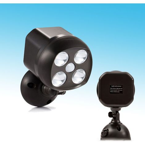 Lampe Garage LED Ultra Lumineuse Détecteur Infrarouge Murale 360° Rotative pour Cour Extérieur Compatible Étanche Durable Noir (1/4)