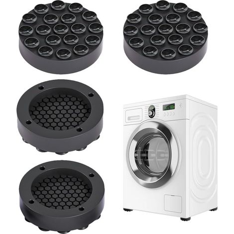 Tapis Anti Vibration - Diamètre Intérieur 45 mm - Pour Machine À Laver Et Sèche-Linge - Lot De 4 Pièces (1/5)