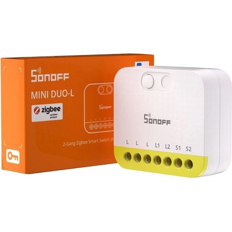 Sonoff MINI-ZB2GS-L DUO Interruttore a Due Vie Senza Neutro Smart Zigbee (1/5)