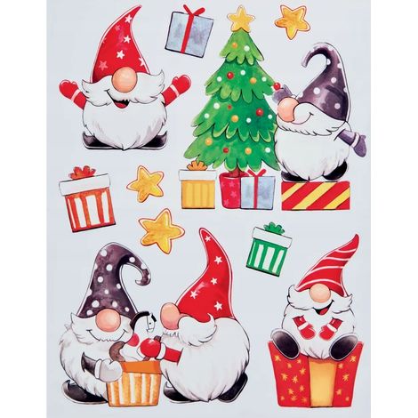 Adesivi natalizi per finestre, vetri, MERRY SANTA CLAUS Livarno Home