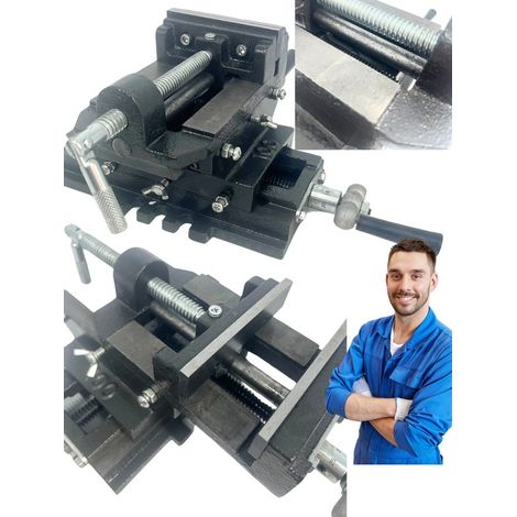 Étau en croix 100 mm 4'' deux axes FONTE PRÉCISION 100