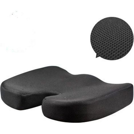 Coussin Chaise Bureau - Coussin Ergonomique et Orthopédique en Mousse à Mémoire de Forme – Noir, Large (1/5)