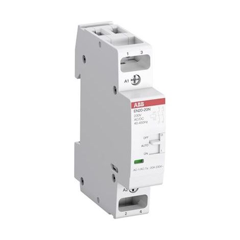 ABB – Contacteur modulaire jour/nuit silencieux 20A 400V – Commande circuits heures creuses – 3 modes de fonctionnement – Pour chauffage eau chaude