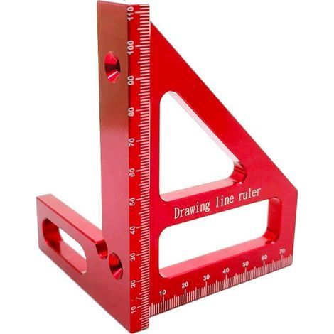Règle de mesure multi-angle 3D – Rapporteur carré de 45 à 90 degrés, outil de mesure de règle de triangle d'onglet pour ingénieur (1/5)