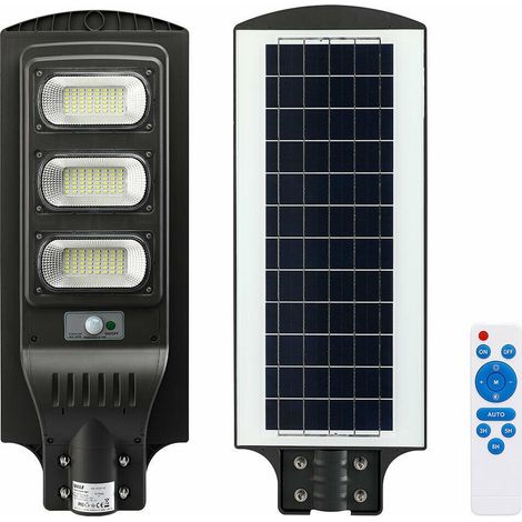 TrAdE Shop Traesio - Lampione Stradale Faro Led 90w Solare Luce Esterno Sensore Movimento Telecomando - (1/5)