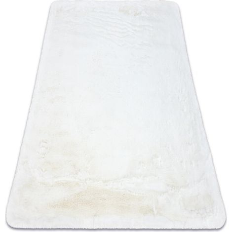 Tapis TEDDY Shaggy Ivoire très épais, en peluche, antidérapant, lavable white 120x160 cm
