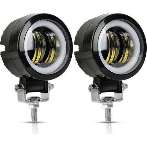 2-teiliger LED-Arbeitsscheinwerfer für Motorräder, 20-W-LED-Scheinwerfer, Nebelscheinwerfer mit Öffnungsmechanismus, LED-Angel-Eye-Scheinwerfer für Autos (1/5)