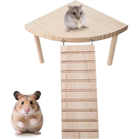 Wooden Platform for Hamster,Wooden Toy for Hamster (1/5)